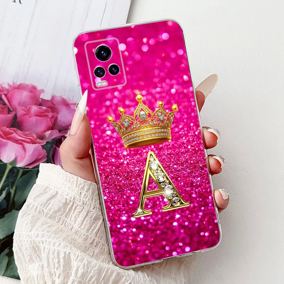 For Vivo V20 2021 Case V2040 Luxury Crown Letters Cover Soft Silicone Phone Case For Vivo V20 Pro V 20 VivoV20 V2024 V2025 Shell