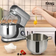 Electric Mixer, 10L Large Capacity Stainless Steel Bowl, 8-speed + P Shift Switch, with Ball Hook, Stirring Hook, Egg Beater