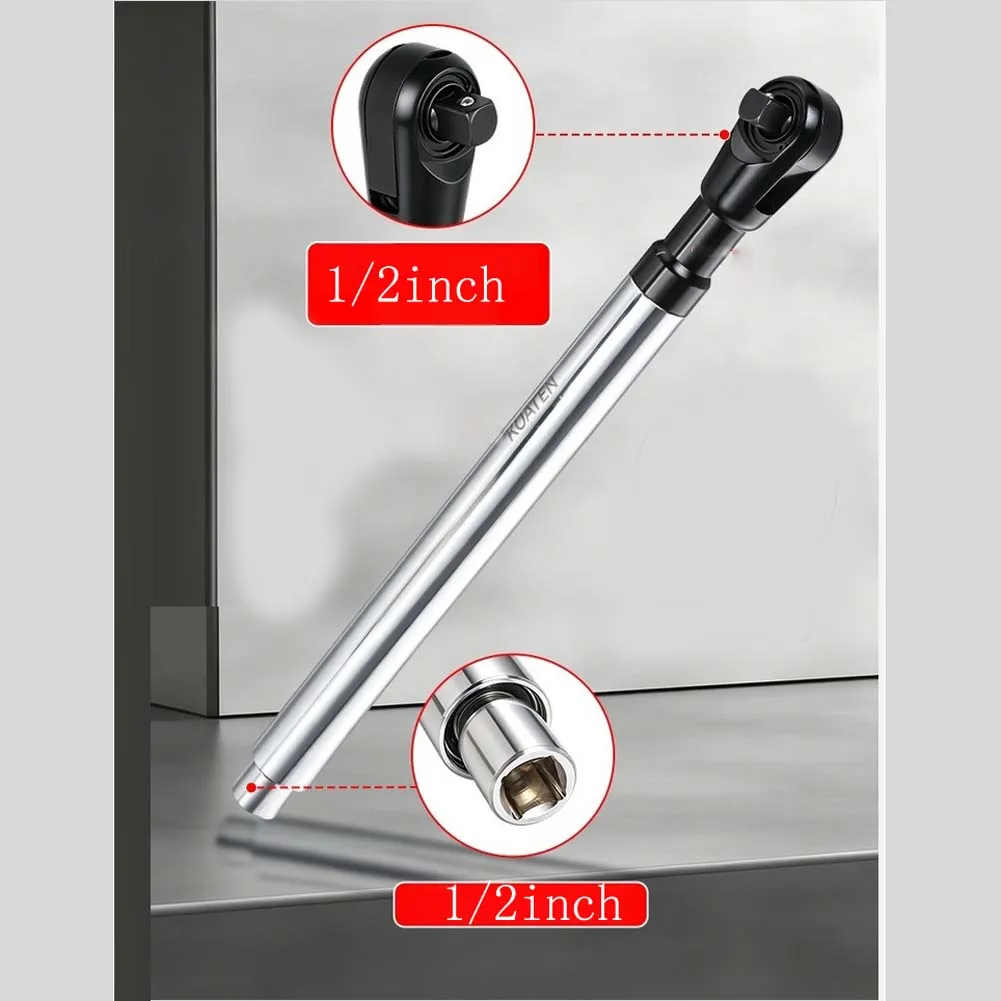 72 Tooth 1/2inch Heavy Duty Extended Ratchet Wrench Electric Pneumatic Manual For Electric Pneumatic And Manual Fastening Tasks