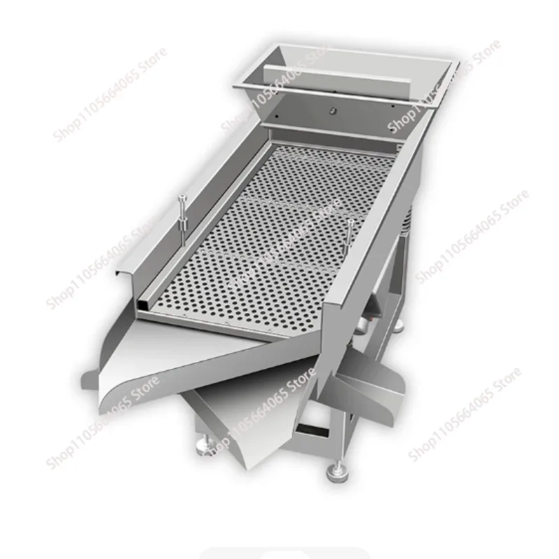 Industrial Stainless Steel Linear Vibrating Screen, Small Sifter for Lobster, Corn, Soybean, Sand, Grain & Tea