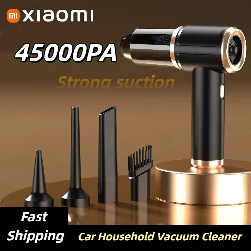 مكنسة كهربائية للسيارة Xiaomi 5 في 1 مكنسة كهربائية محمولة صغيرة لاسلكية 45000pa ماكينة شفط قوية للسيارة للمكتب المنزلي