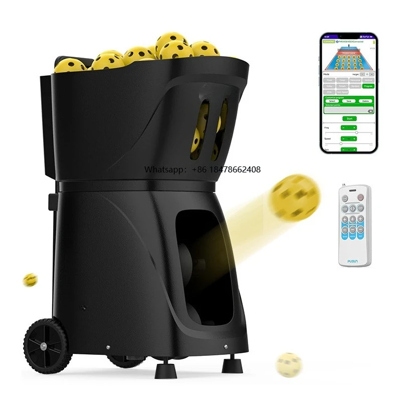 Macchina da pickleball recentemente aggiornata APP multifunzione 20-120KM/H Pickleball Shooter Attrezzatura da allenamento durevole per giocatori di club