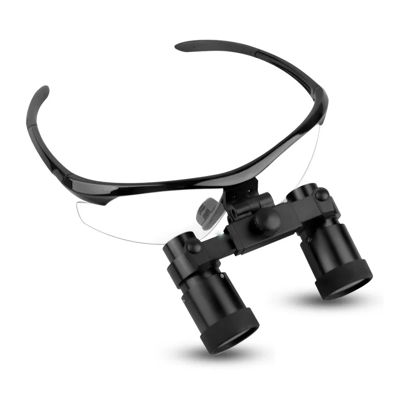 Adjustable Binocular 4.0X Magnifying Glasses New Design Dentist Loupe with Power Source for Machinery Use