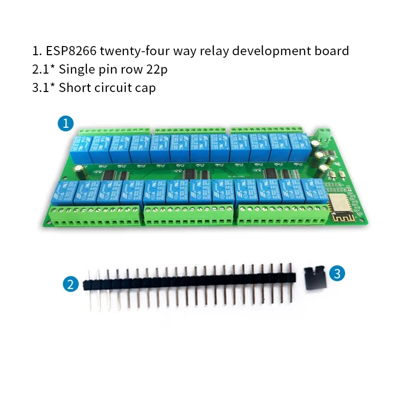 DC5V/12V/24V Power Supply ESP8266WIFI 24 Channel Relay Module ESP-12F Development Board