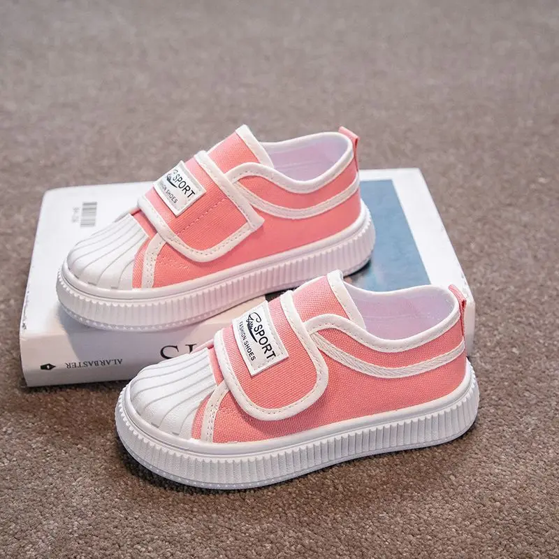 Boys Girls Kids Soft Sole Shell Toe Canvas Sneakers Spring Autumn New Casual Sport Board Shoes Trendy Versatile