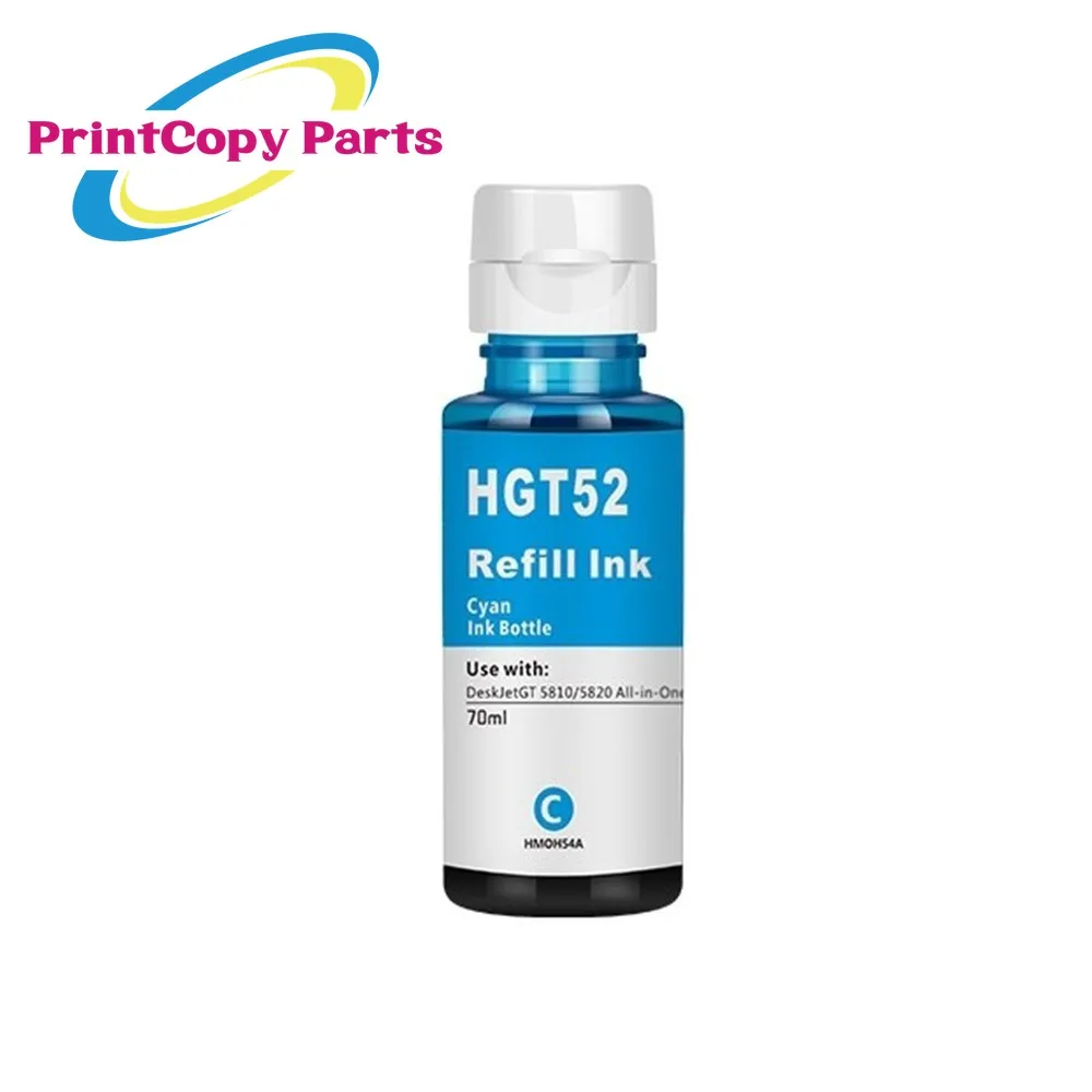 4 Bottle GT51 52 53 Improved Refill Ink for HP Smart Tank 450 455 500 510 515 516 519 530 559 570 610 615 651 70ML/Bottle