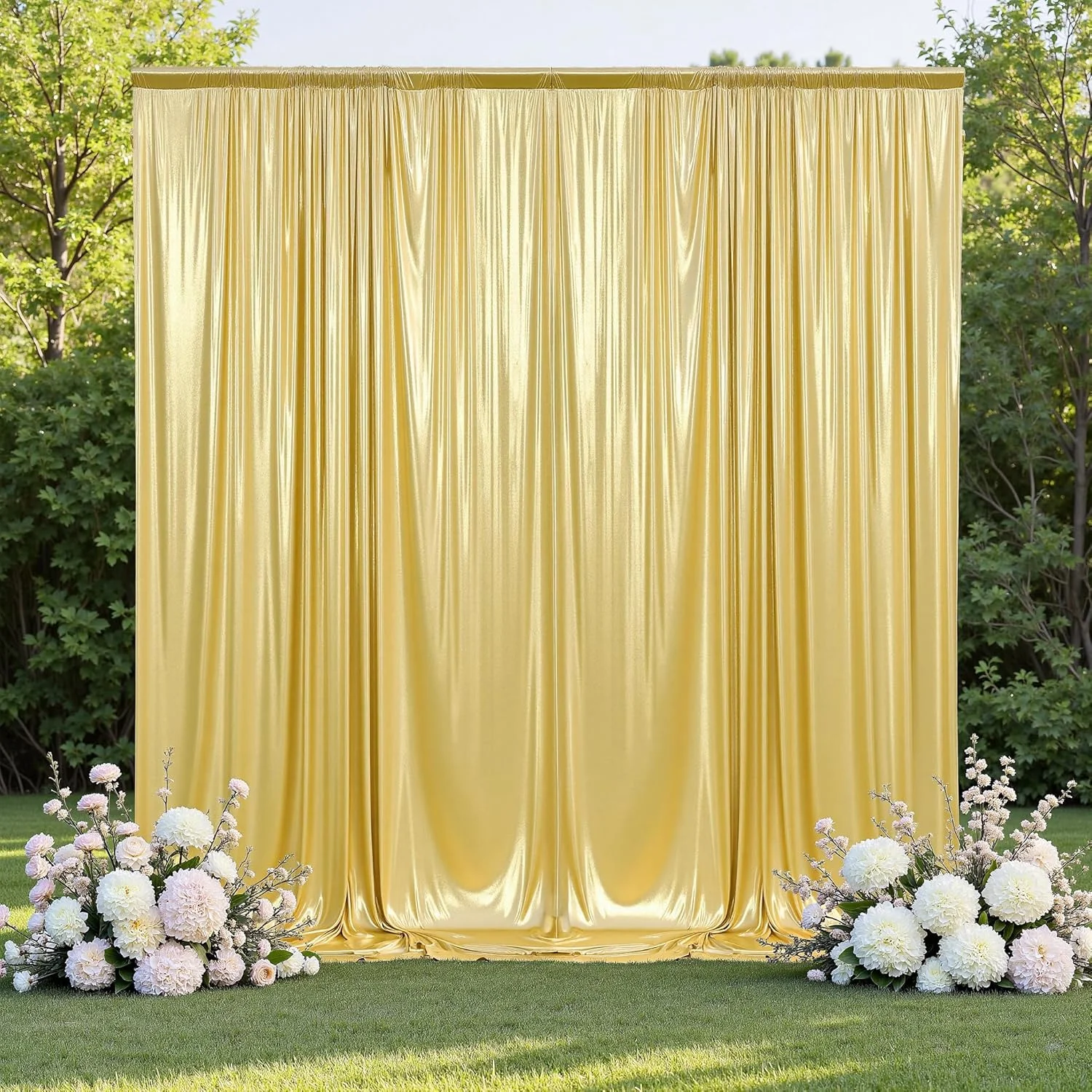 しわになりにくい DIY 背景カーテン パーティー ウェディ - Wedding Backdrop Curtain のレビューと価格