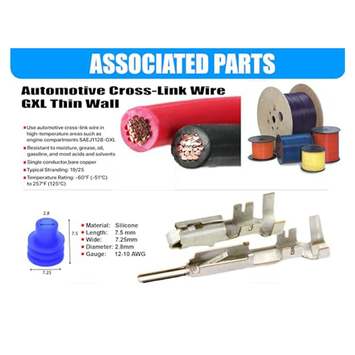 

1 упаковка Metri-Pack, 2 контакта, 30 А, многофункциональные разъемы серии 280 (папа-мама, 12GA) JAS