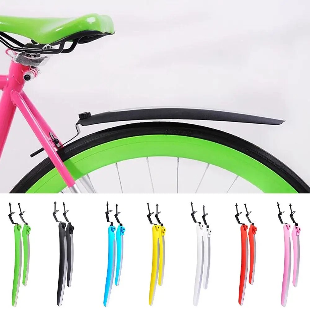 Plastic Mountain Bike Mudguard Multicolour Easy Quick Disassembly Road Racing Mudguard Front Rear Fenders Bicycle Parts