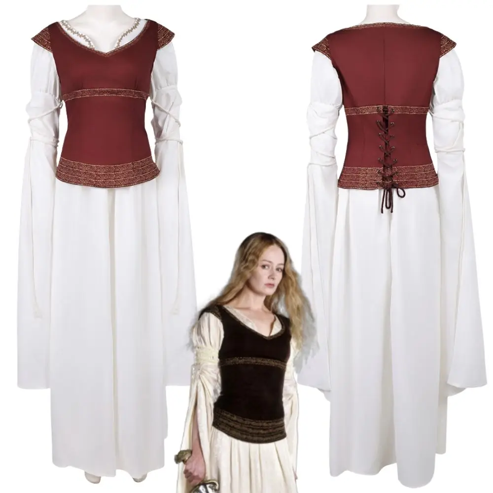 Disfraz de Eowyn, disfraz de El Señor de los Anillos para mujeres adultas, vestidos, trajes de juego de rol, traje de fiesta de Carnaval y Halloween