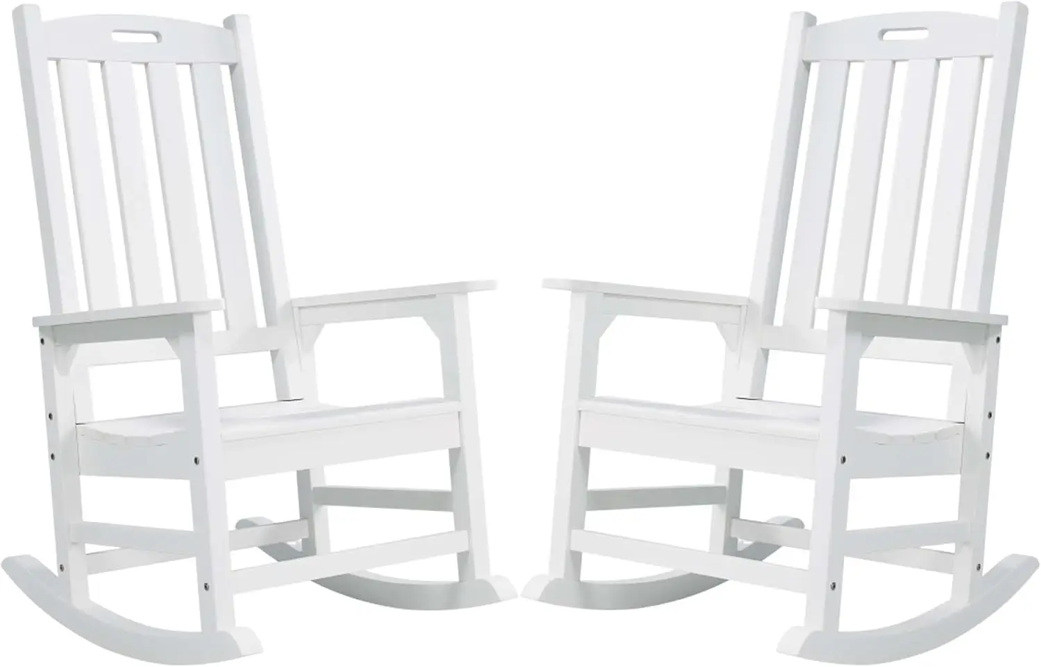 

Chairs Set of 2 Plastic Weather Resistant-Black Modern Poly Lumber Outdoor Chairs Like Real Wood Widely Used in Outdoor