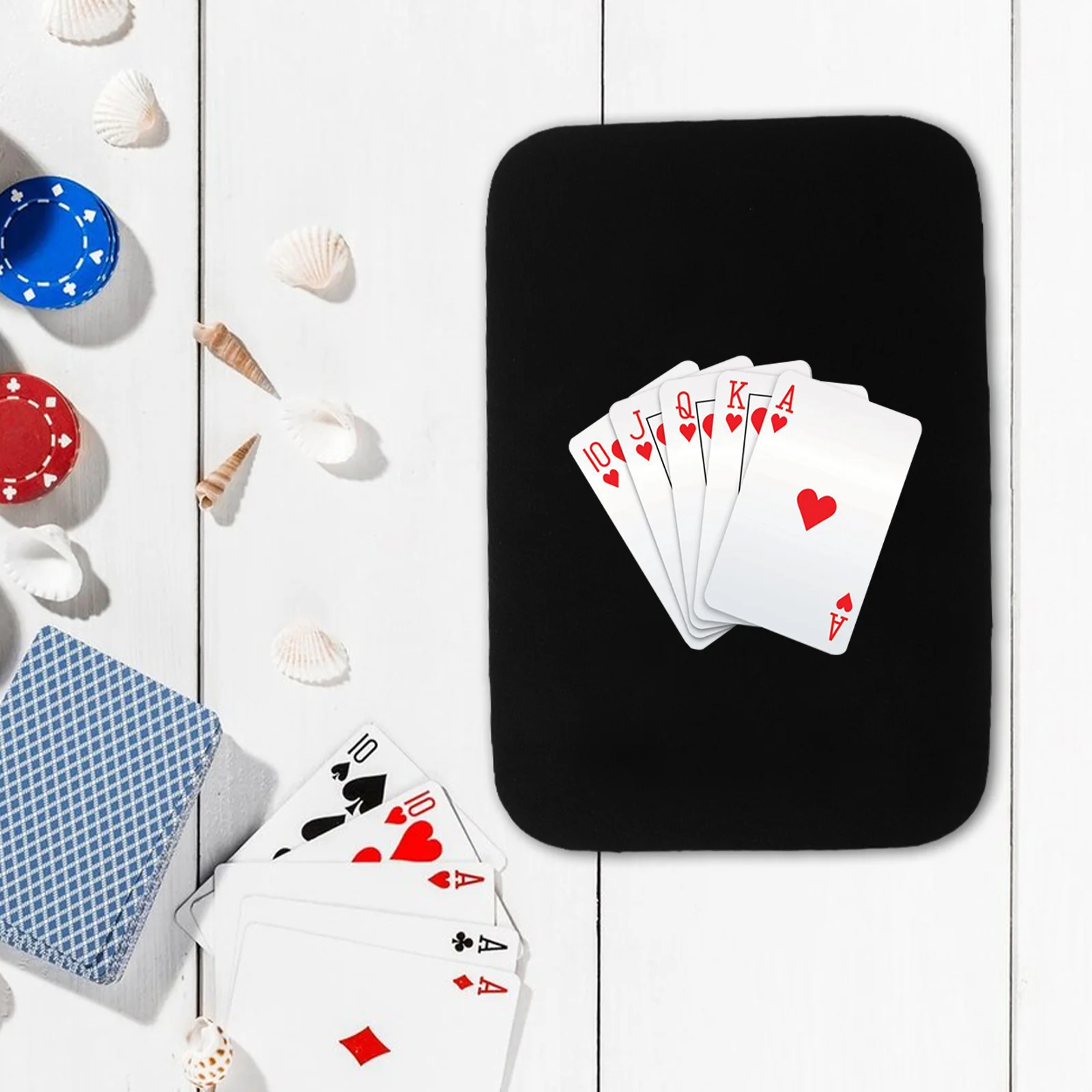 

1pc Premium Cloth Poker Magician Card Game For Tricks Stage Party Performance Reusable Portable Mat Pad Game