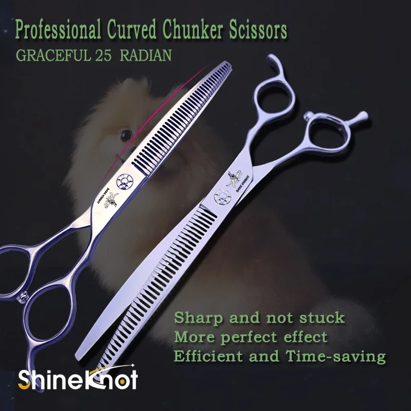 

SHINEKNOT Professional Pet Scissors Dog Grooming Scissors Pet Beautician Bags Tools For Bending Teeth Cutting Bent Fish Bones