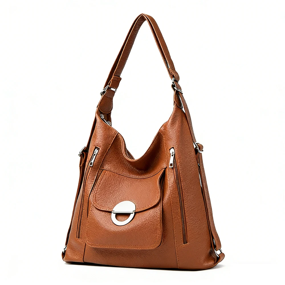 

Soft Pu Leather Shoulder Bag Sac De Luxe Femme New Luxury Women Bag Vintage Original Brand Retro Shopping Handbag Designer