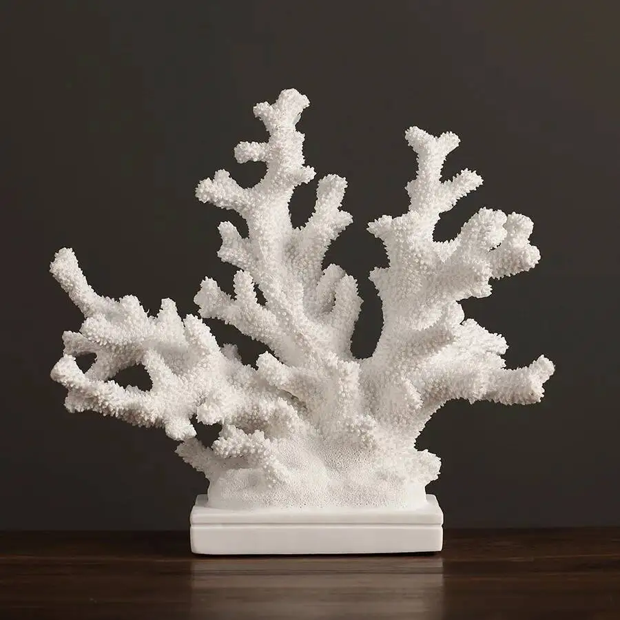 Simulated Coral Ornaments Resin Handicrafts Irregular Coral Flower Decorative Figurines Home Decoration Accessories