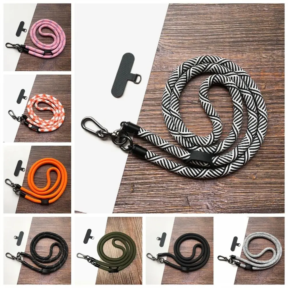 Cordão de telefone crossbody ajustável anti-perdido fecho giratório alça de pescoço destacável 8mm alça de telefone móvel