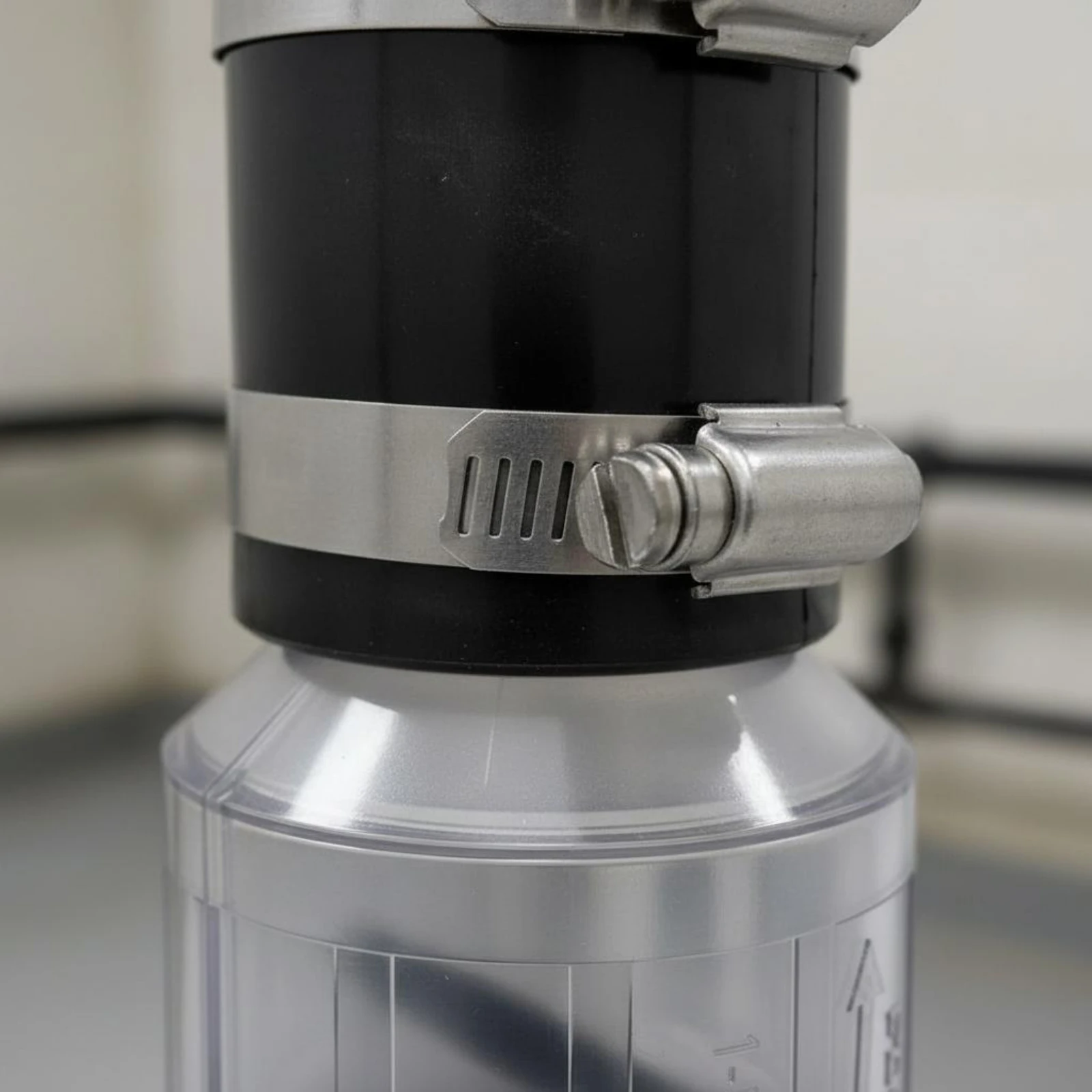 Wastewater Check Valve Transparent Body Coiled Check Valve Drainage Part Clear Housing Mechanical Parts Visible Flap