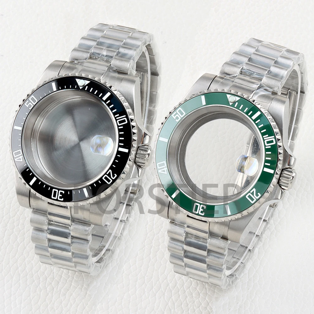 

Nh35 40mm Watch Case Sapphire Stainless Steel Waterproof Presidential Bracelet for Submariner NH34/NH35/NH36/NH38 Movement