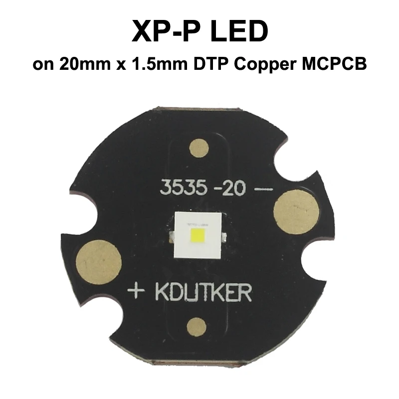 XP-P 11W 3A 700 Lumens 6500K 5000K 4000K SMD 3535 LED Emitter on KDLITKER DTP Copper MCPCB Flashlight DIY