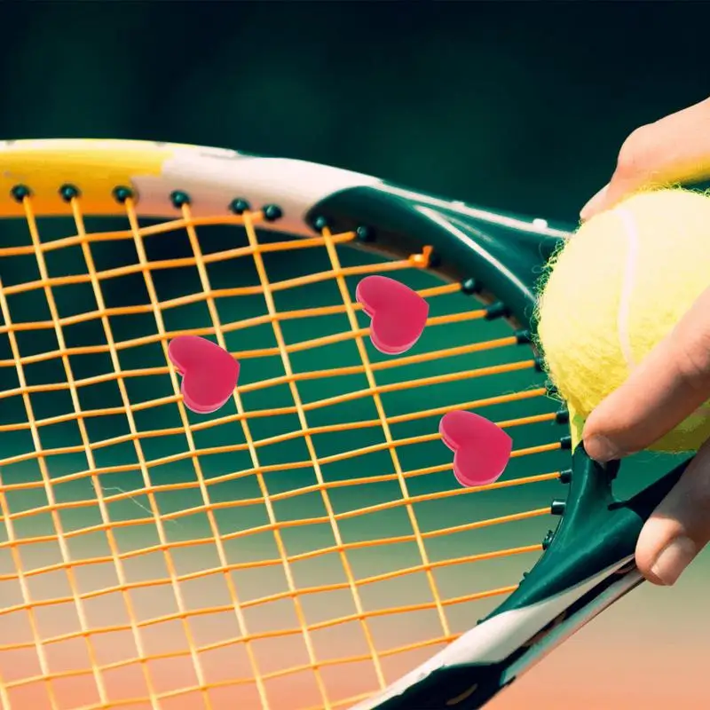 Tennis Racket Dampener Heart-Shaped Tennis Racket Vibration Dampener Tennis String Dampener Portable Tennis Vibration Damper