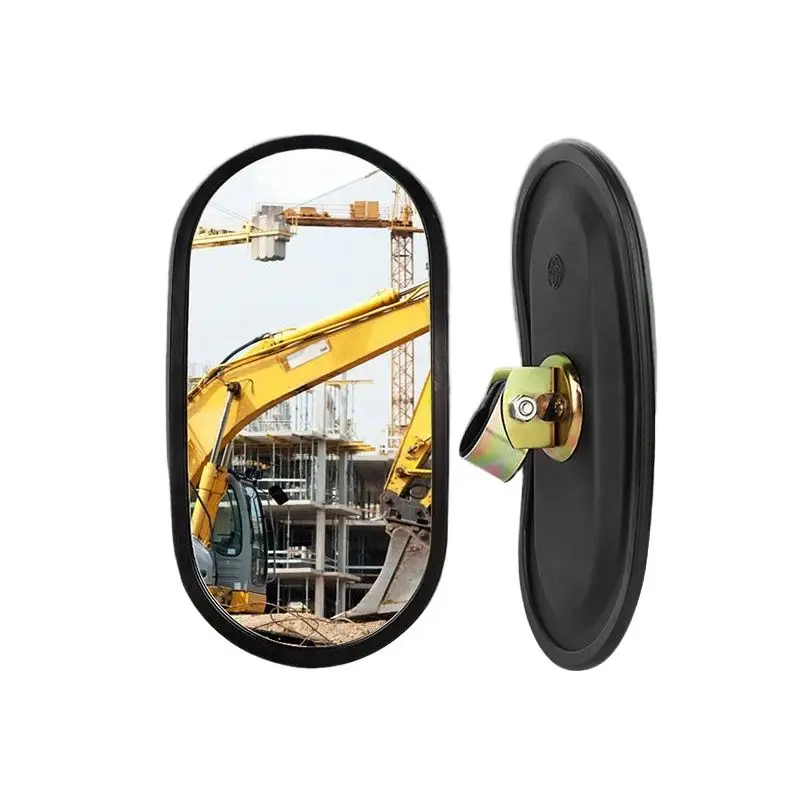 Excavator rearview mirror engineering vehicle truck forklift cab reflector universal modified wide-angle reversing mirror