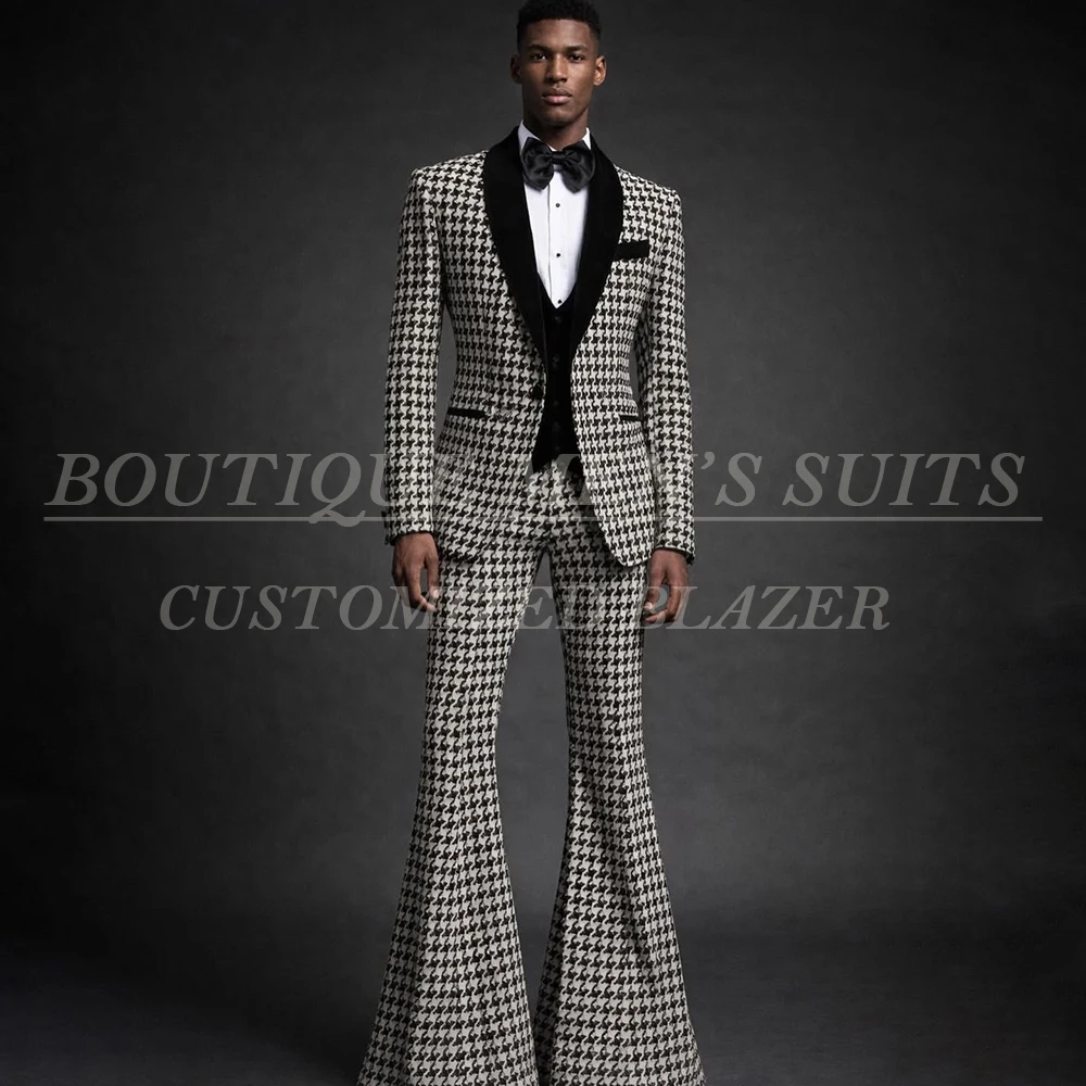

Tailor Made Men's Suits Classic One-Button Slim Fit 3 Piece Jacket Pants Vest Full Sets Luxury Evening Male Clothing