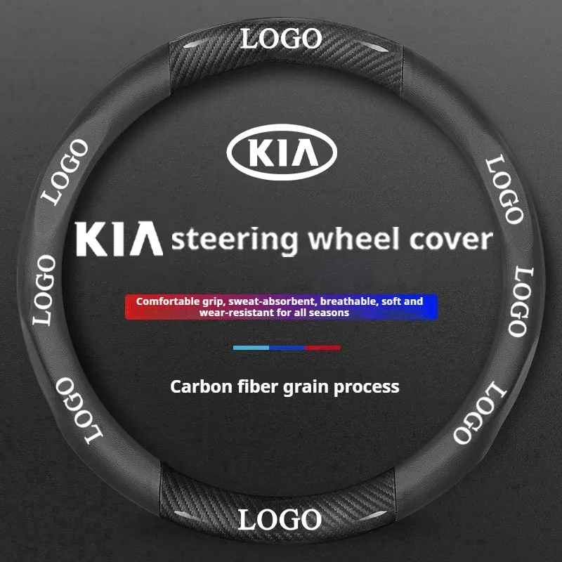 Car Steering Wheel Cover For Kia KN K2 K3 K4 K5 EV6 GT Rio Sportage Stinger Niro Picanto Cerato Xceed Ceed Proceed Cerato Seltos