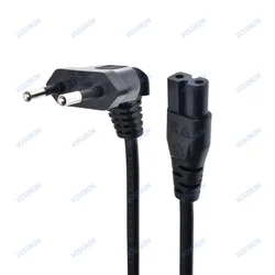 90 Degree Angled EU Schuko CEE7/16 plug TO IEC 320 C7 2-Slot Polarized Power Cord for for Vizio D-E-M-Series HDTV, LED LCD TV