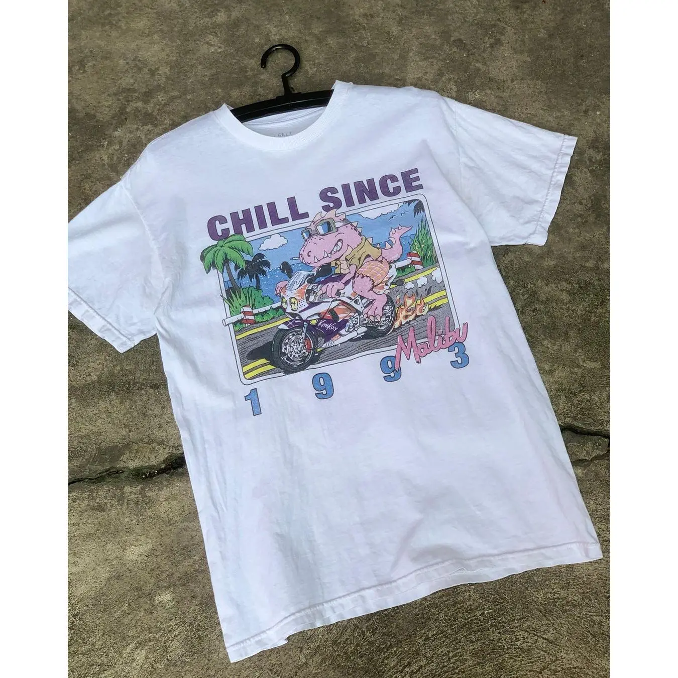 

Heavy Motorcycle E Fish Port Style Vingate Young Men and Women American Retro Trend Couple Wear Short-sleeved T-shirt