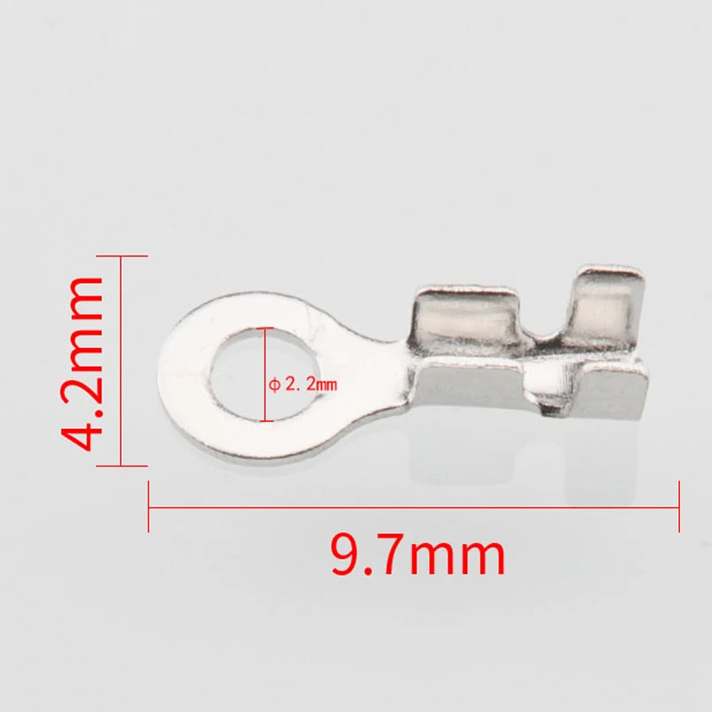 20 szt. 3.2 4.2 5.2 6.2 8.2mm DJ431 zimna prasa goła wtyczka terminalowa okrągły przewód przewód elektryczny mosiężny kolczyk w nosie koniec typu O