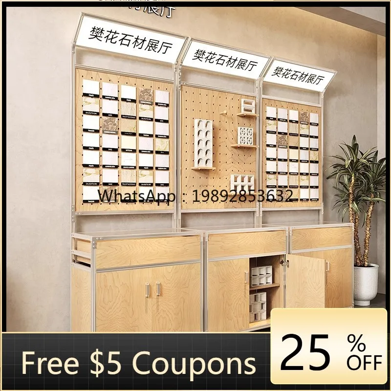 

YFY Aluminum Profile Pegboard Sample Display Rack Art Exhibition Rack Birch Ocean Board Exhibition Hall Space Creativity