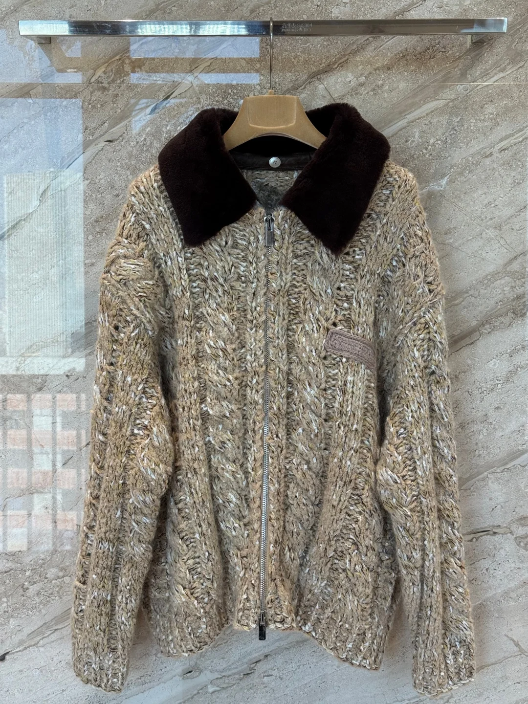 

2026 New Womens Cashmere Blend Knit Cardigan Zipper Front Winter Fashion Warm Casual Outerwear For Daily Wear