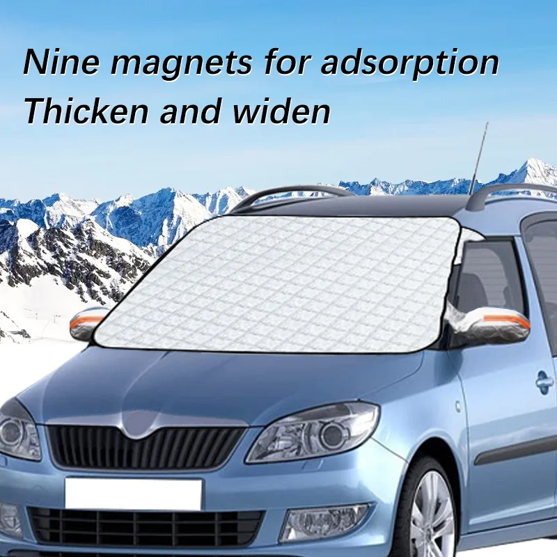 Magnetic Car Windshield Snow Cover Winter Ice-Frost Guard Sun Shade Protector For Skoda Roomster 2006-2011 Exterior Accessories