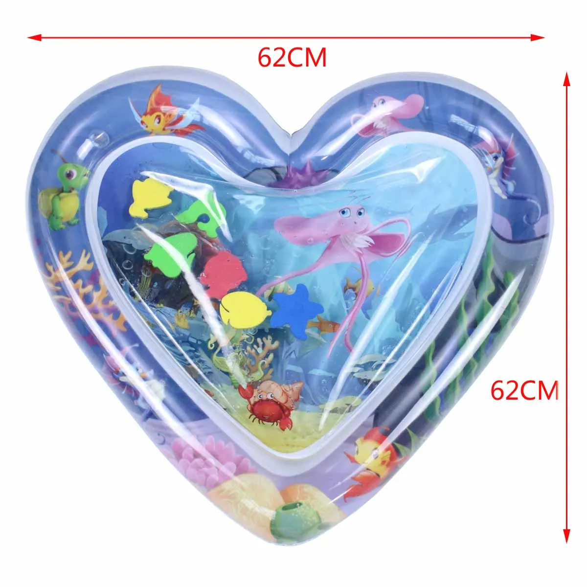 

Kids Inflatable Water Patting Mat Baby Ice Mat Large Baby Patting Music Cute Animal Rectangle Star Love Baby Crawling Cushion