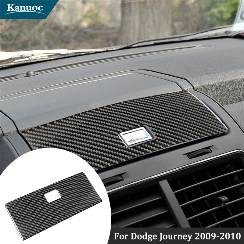 

Carbon Fiber Central Storage Box Stickers Cover Trim For Dodge Journey 2009 2010 Car Interior Decorative Accessories