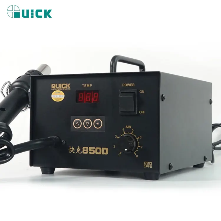 QUICK 850 Series Rework Station Hot Air Soldering Station SMD Rework Station Lead Free With Heat Gun 850A 850A+ 850D
