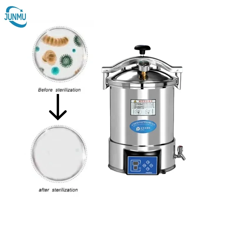 Portable Sterilizer Compact Stainless Steel Design Digital Touch Control Automatic  for Medical Surgical Instrument