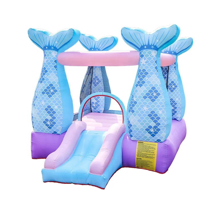 Castillo inflable de saltar de sirenita para niños, mini salto interior