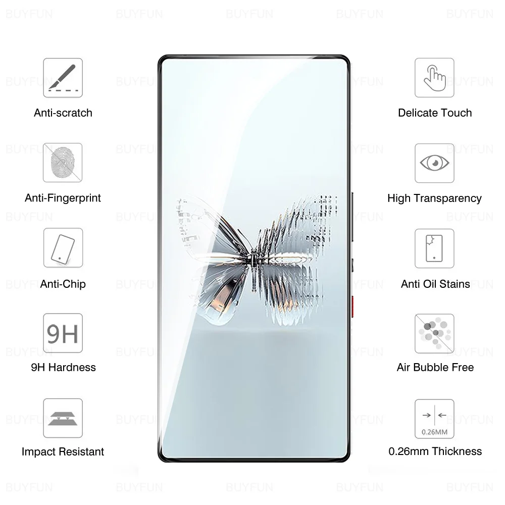 Magic10Pro + cubierta de cristal frontal para ZTE nubia Red Magic 10 9S 8S Pro + ProPlus película templada de pantalla de vidrio RedMagic 10 9 8 Pro Plus