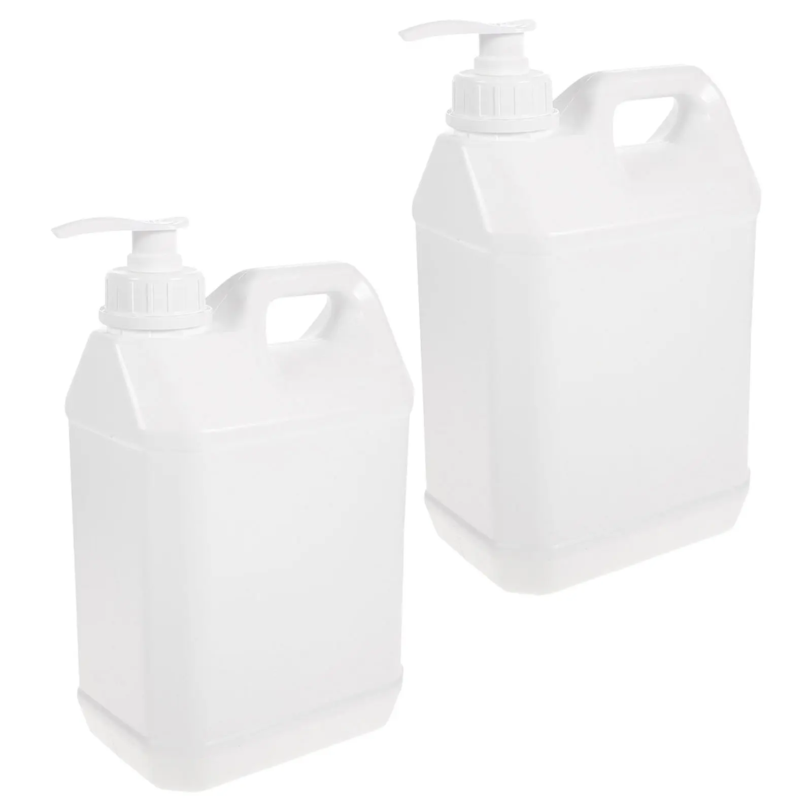 2Pcs Large Capacity Shower Dispenser Set 4L Clear Plastic Liquid Storage Jug with Pump Shampoo Body Wash Conditioner Foaming
