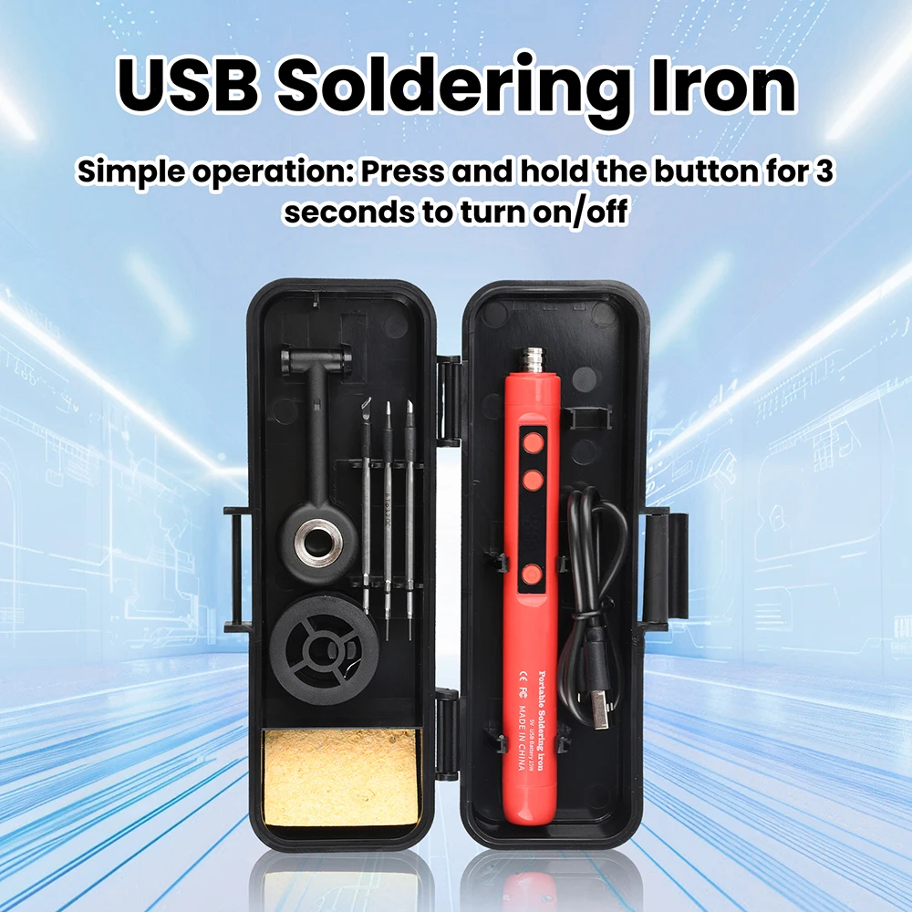 

USB-интеллектуальный паяльник, компактный набор для пайки, портативный бытовой паяльник с интерфейсом Type-C, 1100 мАч, 180~450 Вт ℃ Инструмент для пайки и сварки