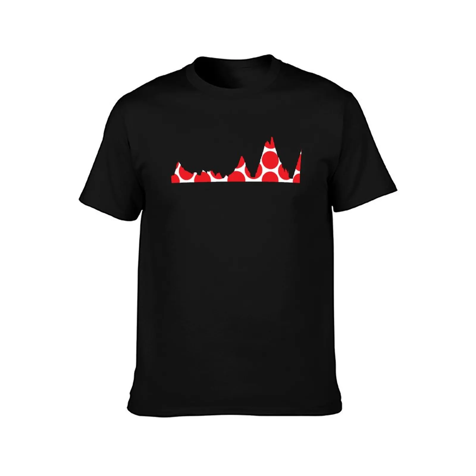 Red Polka Dot Mountain Profile T-Shirt Quick Dry Fishing T-Shirt