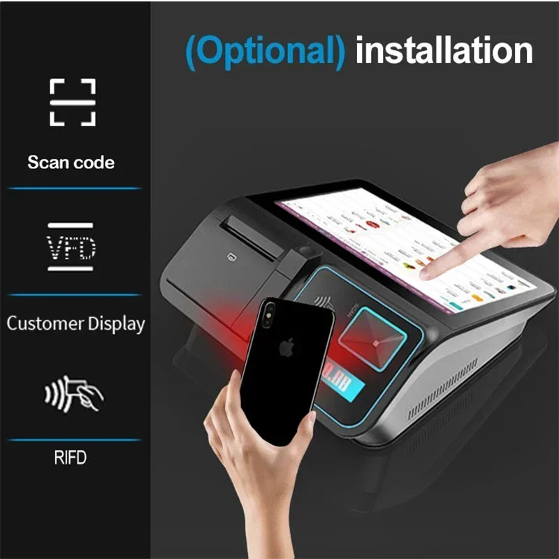 Tcang D1 Android 11 Pos Machine Point of Sale Systems Tablet الكل في واحد أنظمة Pos آلات تسجيل النقدية في السوبر ماركت