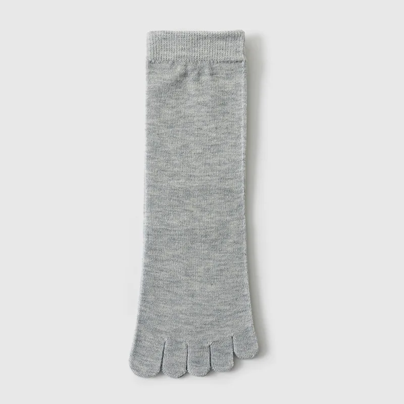 Kaus Kaki Lima Jari Pria Kaus Kaki Sedang Serbaguna Warna Polos Kaus Kaki Tinggi Ujung Terpisah Empat Musim Kaus Kaki Katun Ujung Terpisah Kasual