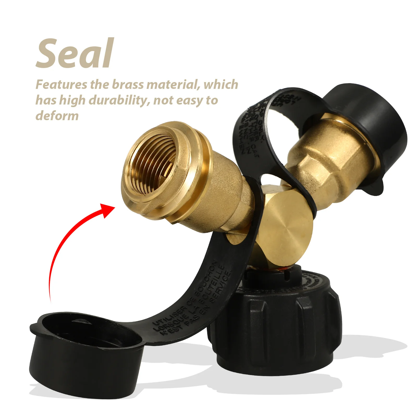 

Propane Tank Splitter Brass Durable Adapter Y Connector for Camping Stove Burner Fire Pit Grill Propane Splitter