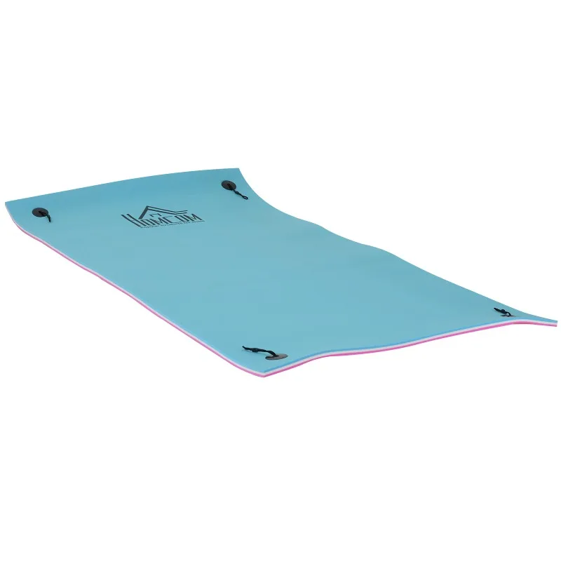 

Большой надувной водный матрас 118 x 59 дюймов, плавающий плот-лилия для озера и бассейна с креплениями и ремнями для хранения, для плавания, пляжа и летнего отдыха на воде