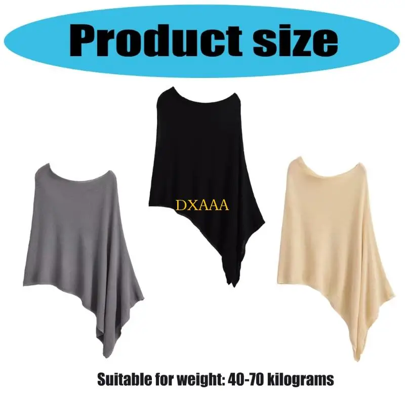 DXAA Soft Polyester Knitted Shawl Breathable Lightweight Cover Up Capelet For Spring Summer Evenings Beach Vacation