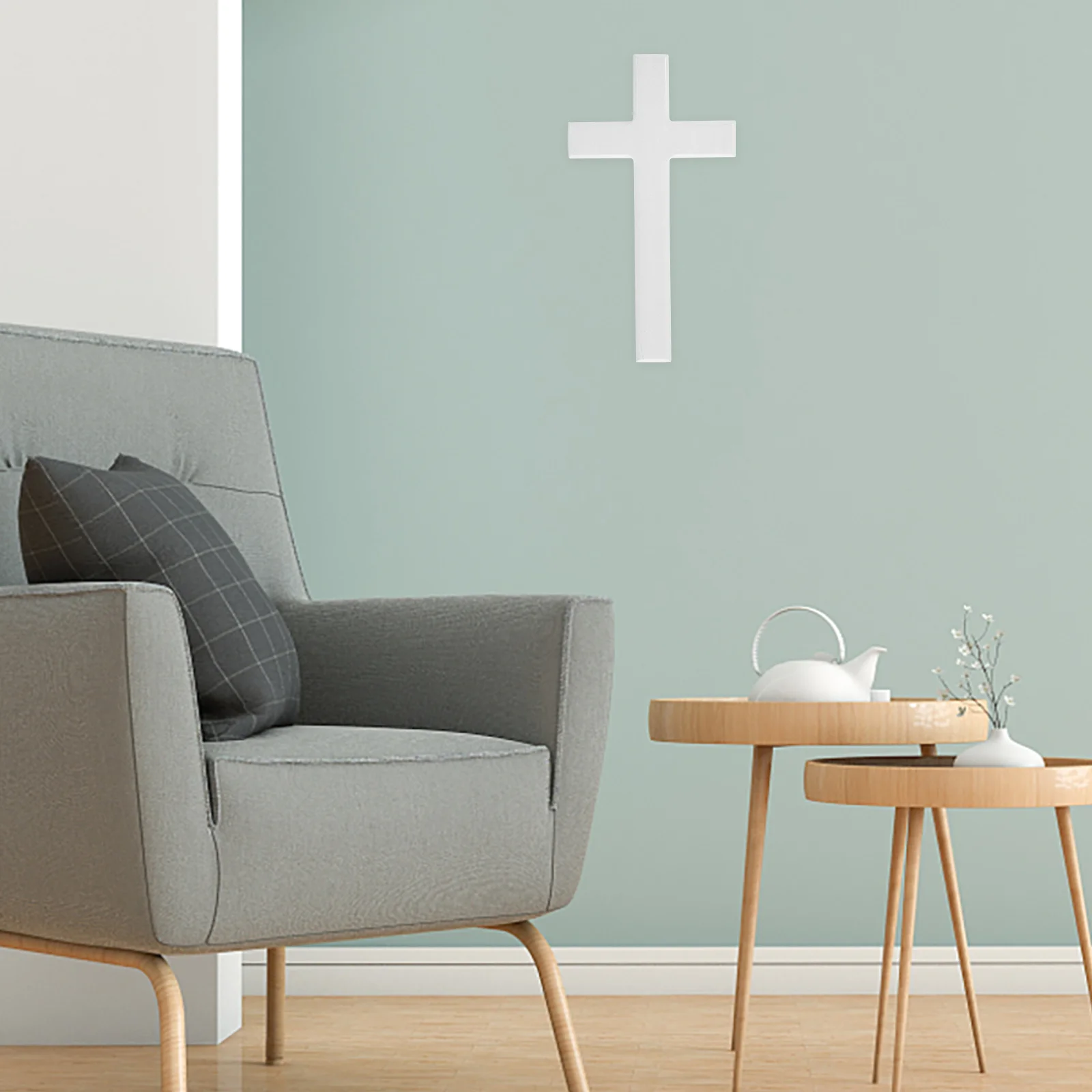 

Wooden Cross Wall Decor Small Size Smooth Finish Round Edges for Living Room Bedroom Church Home Decoration Religious Cross