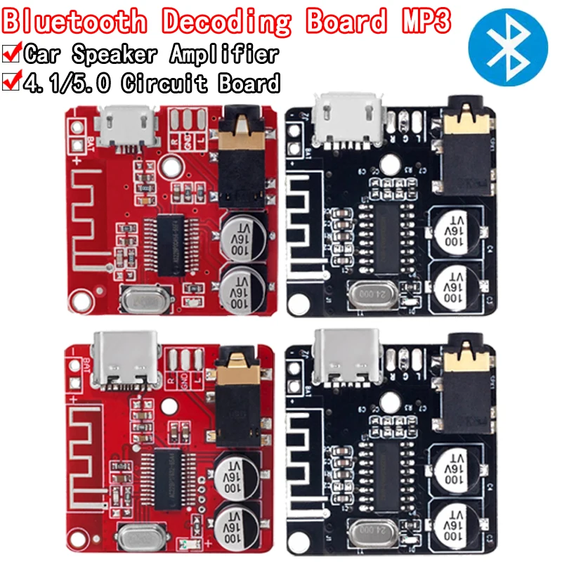 MP3 Bluetooth Decoder Board Lossless Car Speaker Audio Amplifier Board Modified Bluetooth 4.1 Circuit Stereo Receiver Module 5V