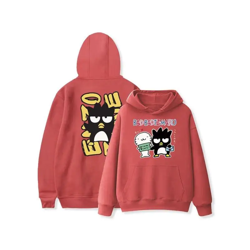 

Anime Cartoon Sanrio Bad Badtz Maru Sweatshirt Y2K Autumn and Winter New Hoodie Fashionable Casual Loose Tops for Men Women Gift